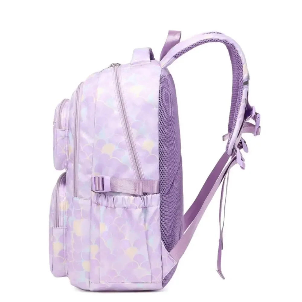Mermaid Scale Purple School Backpack Set 3pc with‎ Zipper Charms NEW/NWT